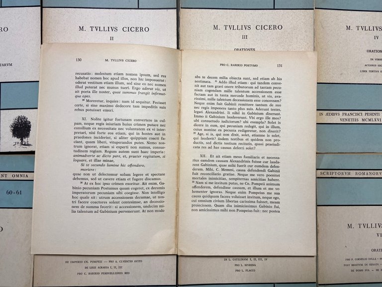 Lotto M.TULLIUS CICERO_SCRIPTORUM ROMANORUM QUAE EXTANT OMNIA, Liviana 1968 | Immagine Gallery 10