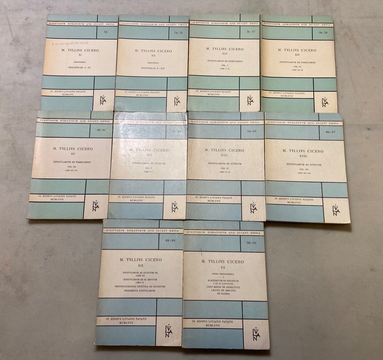 Lotto M.TULLIUS CICERO_SCRIPTORUM ROMANORUM QUAE EXTANT OMNIA, Liviana 1968 | Immagine Gallery 3