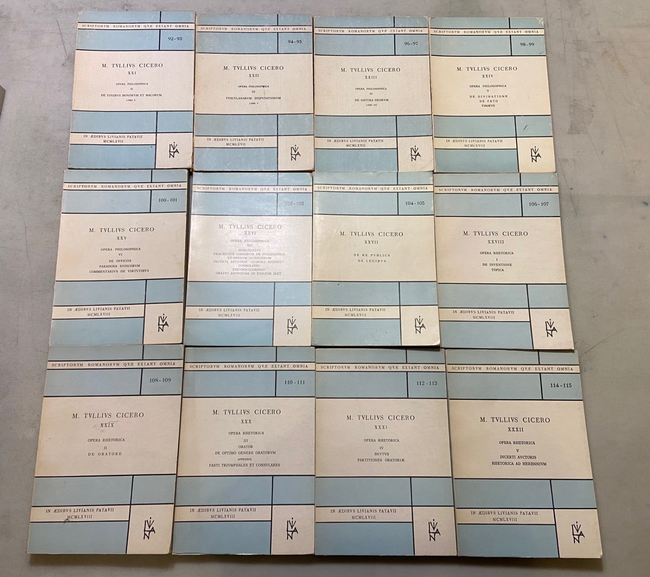 Lotto M.TULLIUS CICERO_SCRIPTORUM ROMANORUM QUAE EXTANT OMNIA, Liviana 1968 | Immagine principale