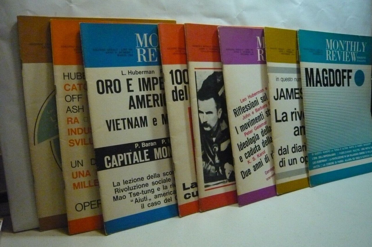 Lotto MONTHLY REVIEW annata 1968, manca aprile[Leo Guberman,Sweezy