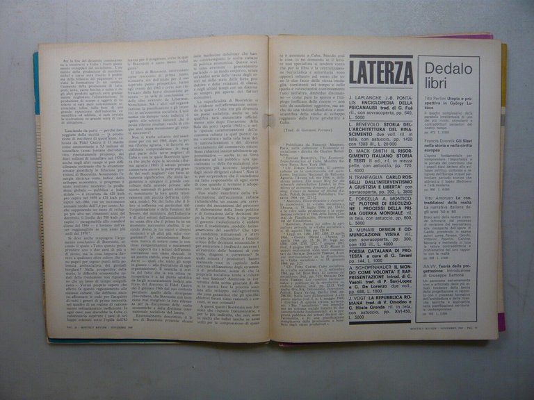 Lotto MONTHLY REVIEW,Dedalo, 1968, 5 numeri[Leo Guberman,Sweezy