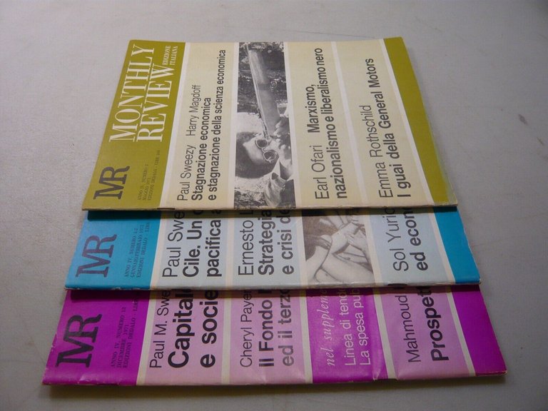 Lotto MONTHLY REVIEW,Dedalo, 1971, 3 numeri[Leo Guberman,Sweezy