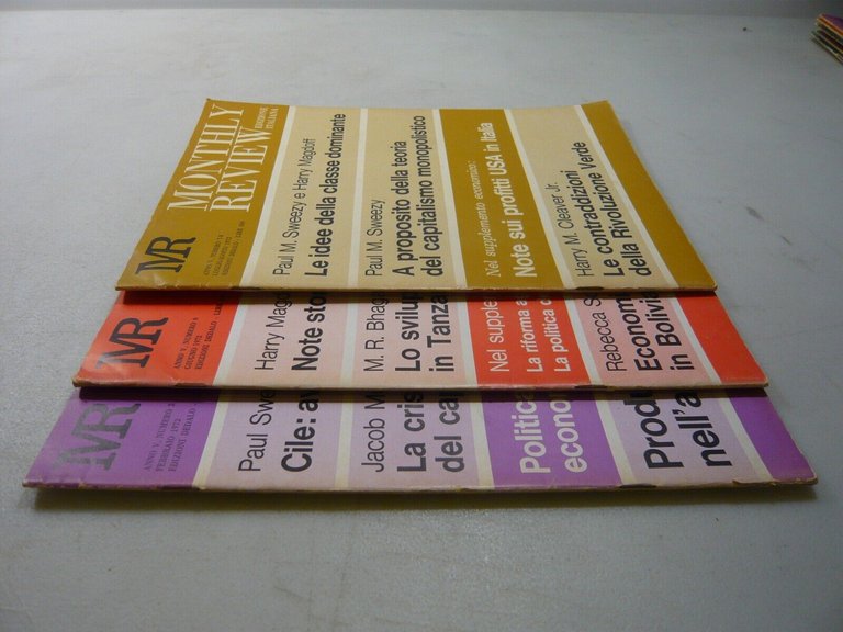 Lotto MONTHLY REVIEW,Dedalo, 1972, 3 numeri[Leo Guberman,Sweezy