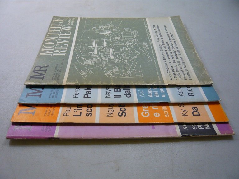 Lotto MONTHLY REVIEW,Dedalo, 1973, 4 numeri[Leo Guberman,Sweezy