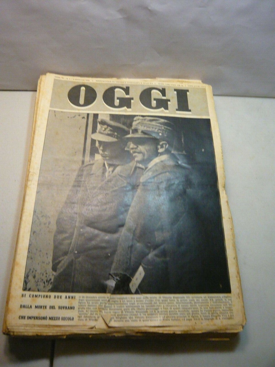 Lotto OGGI.Rivista settimanale di politica, attualità e cultura, 1950, 52 …