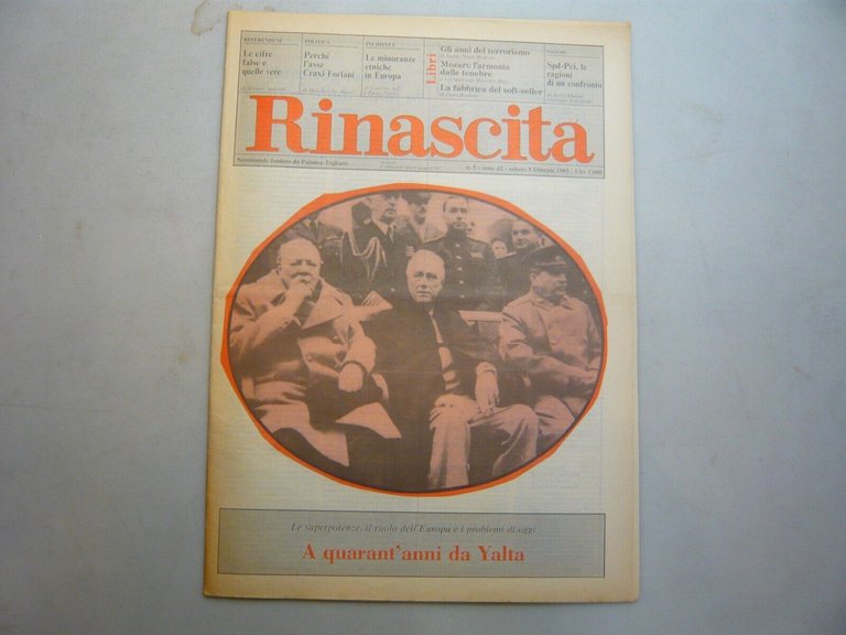 Lotto RINASCITA.Settimanale fondato da Palmiro Togliatti, 1985[21 numeri