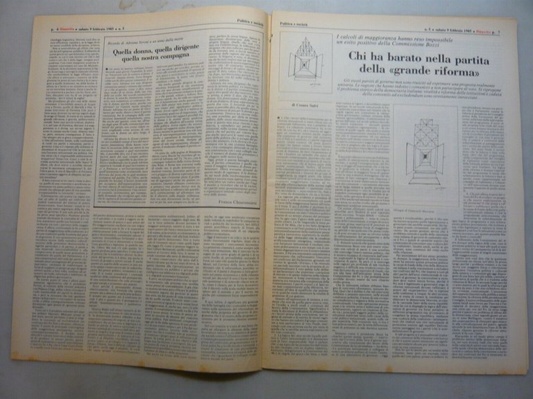 Lotto RINASCITA.Settimanale fondato da Palmiro Togliatti, 1985[21 numeri