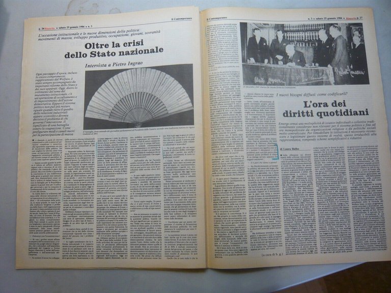 Lotto RINASCITA.Settimanale fondato da Palmiro Togliatti, 1986[annata completa