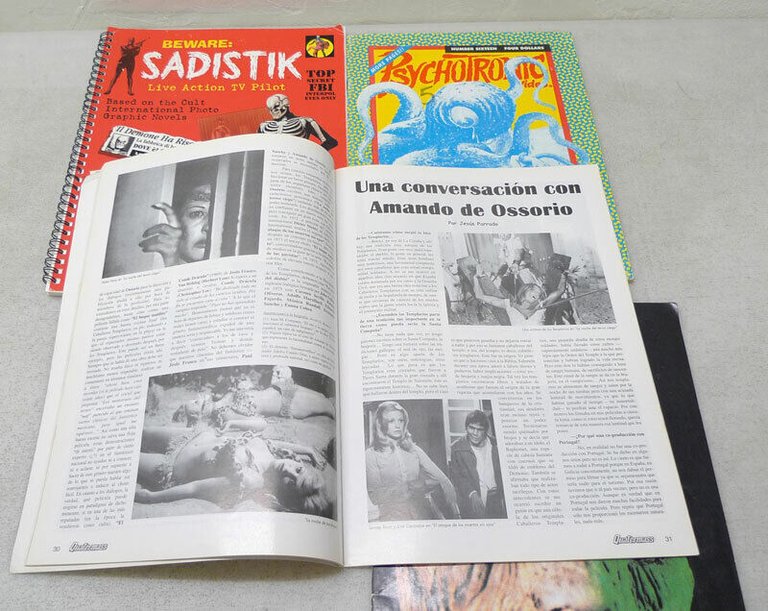 Lotto riviste cinema horror fantascienza.MPEG/PSYCHOTRONIC/QUATERMASS/SADISTIK