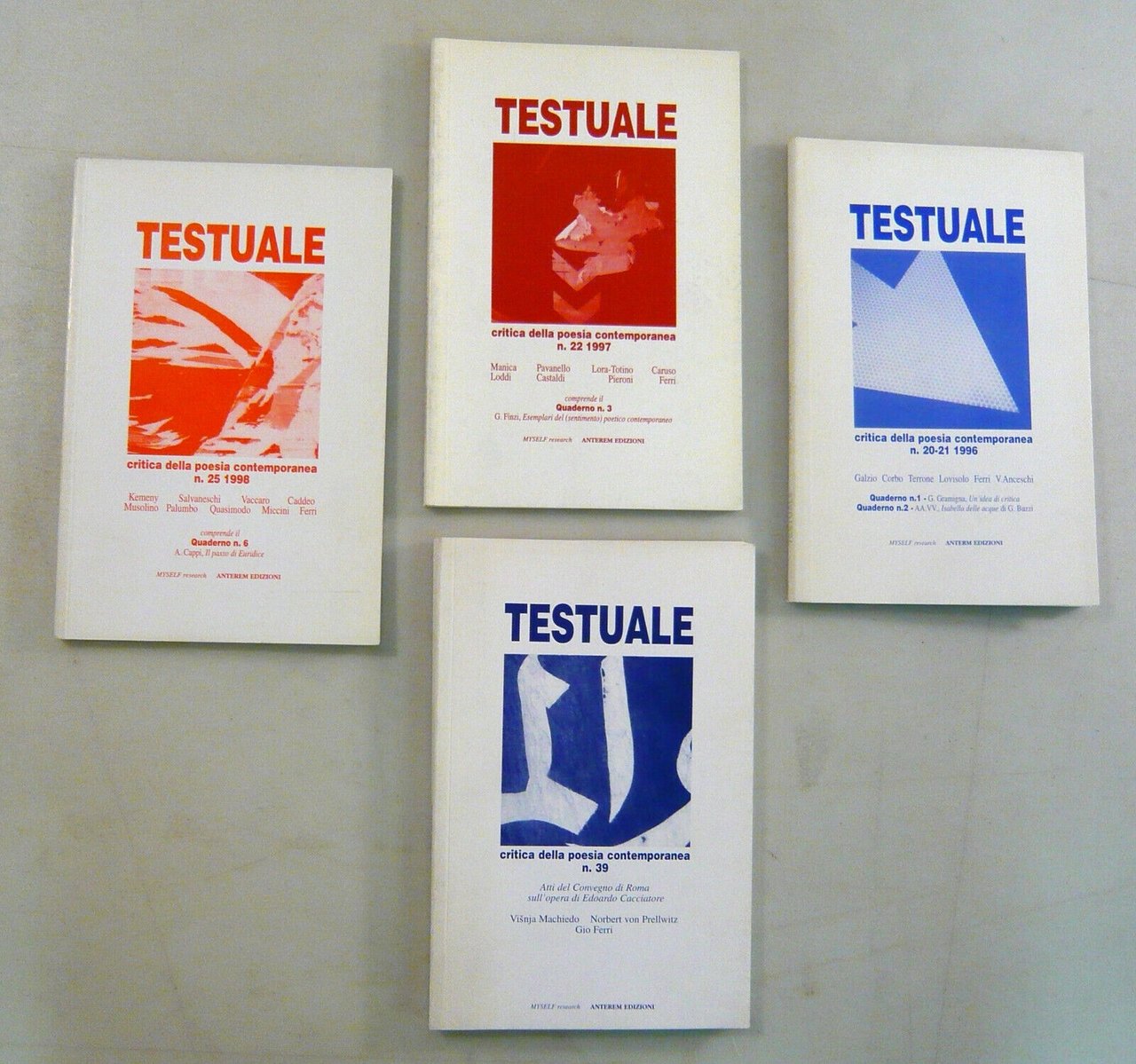 Lotto TESTUALE.Critica della poesia contemporanea,1996 Anterem[Gio Ferri