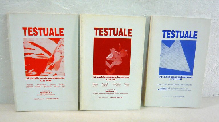 Lotto TESTUALE.Critica della poesia contemporanea,1996 Anterem[Gio Ferri