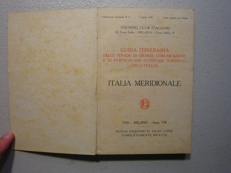 Lotto Touring Club,GUIDA DELLE STRADE DI GRANDE COMUNICAZIONE