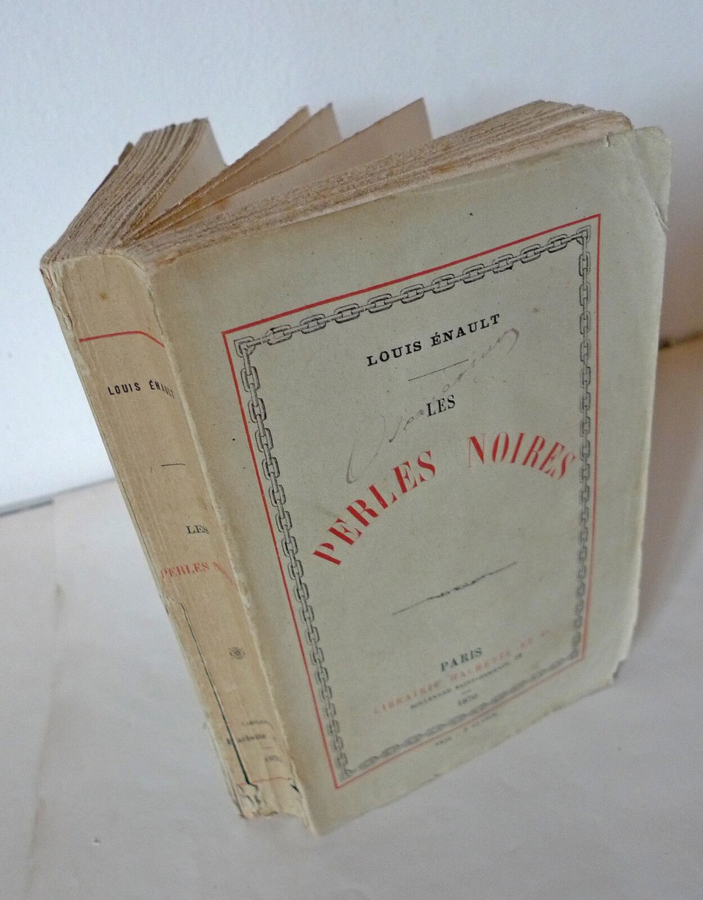 LOUIS ÉNAULT,LES PERLES NOIRES,1870 HACHETTE I^ed[narrativa francese,Enault