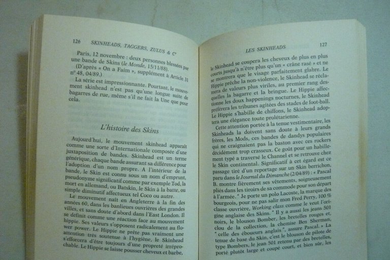 Louis-Prinaz,SKINHEADS,TAGGERS,ZULUS &CO,Parigi,1990[subculture,francese