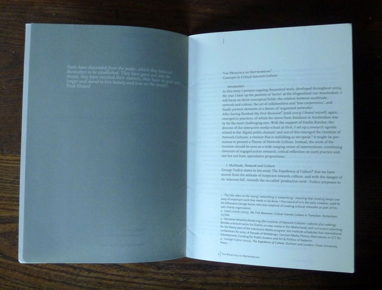 Lovink,THE PRINCIPLE OF NOTWORKING.Concepts in Critical Internet Culture,2005