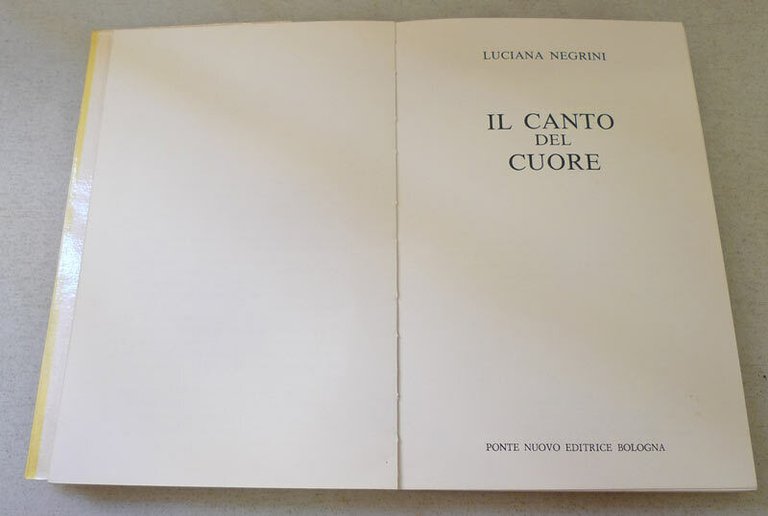 Luciana Negrini,IL CANTO DEL CUORE,1985 Ponte Nuovo[autografo,Karl Lubomirski