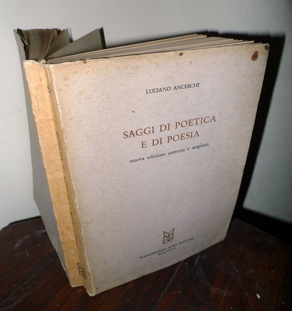 Luciano Anceschi,SAGGI DI POETICA E DI POESIA,1972 Boni[filosofia | Immagine principale