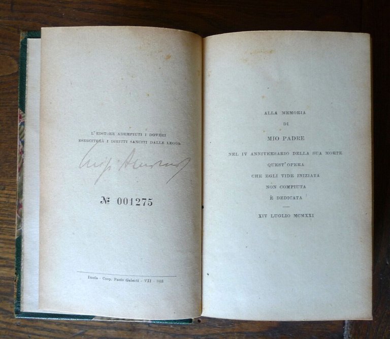Luigi Amoroso,LEZIONI DI ECONOMIA MATEMATICA,1921 Zanichelli