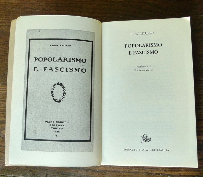 Luigi Sturzo,POPOLARISMO E FASCISMO,2013 Ed.Storia e Letteratura[Piero Gobetti | Immagine Gallery 3