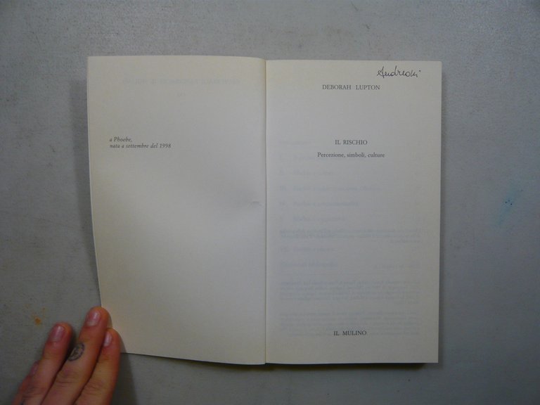Lupton,IL RISCHIO.Percezione, simboli, culture,Il Mulino 2003