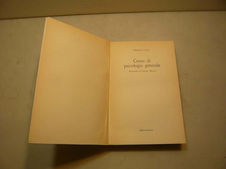 Lurija,CORSO DI PSICOLOGIA GENERALE,Roma, 1979[psicologia