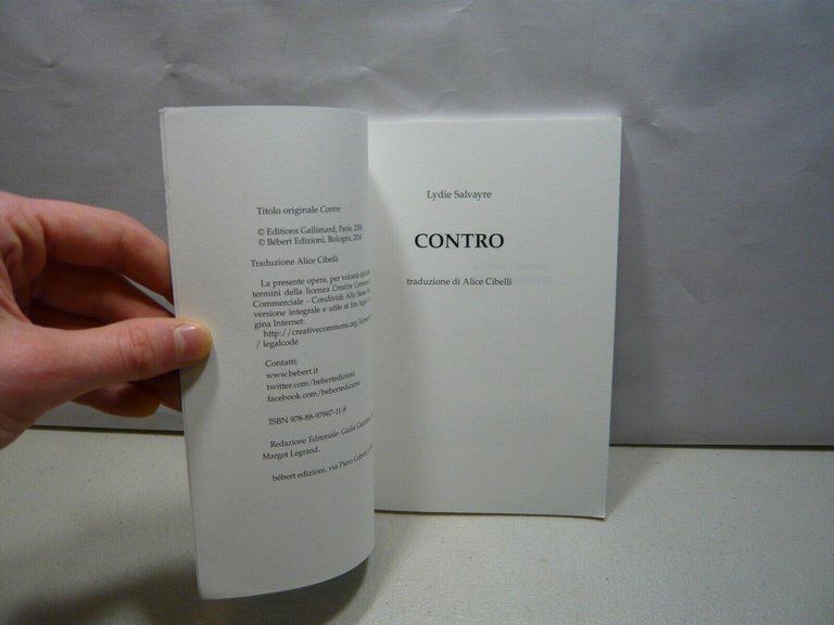 Lydie Salvayre, CONTRO, Bébert Edizioni, Bologna, 2014