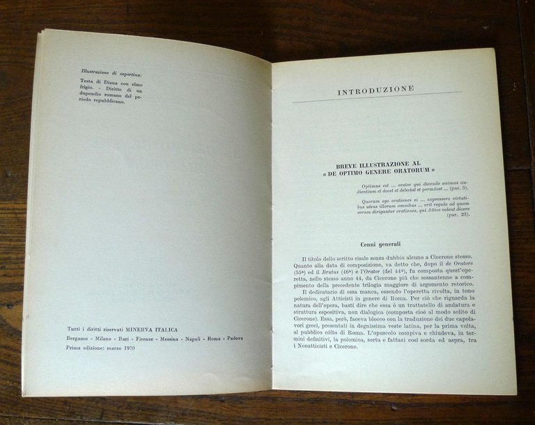 M.T.Cicerone,DE OPTIMO GENERE ORATORUM,1970 Minerva[Dal Santo,CLASSICI LATINI | Immagine Gallery 3