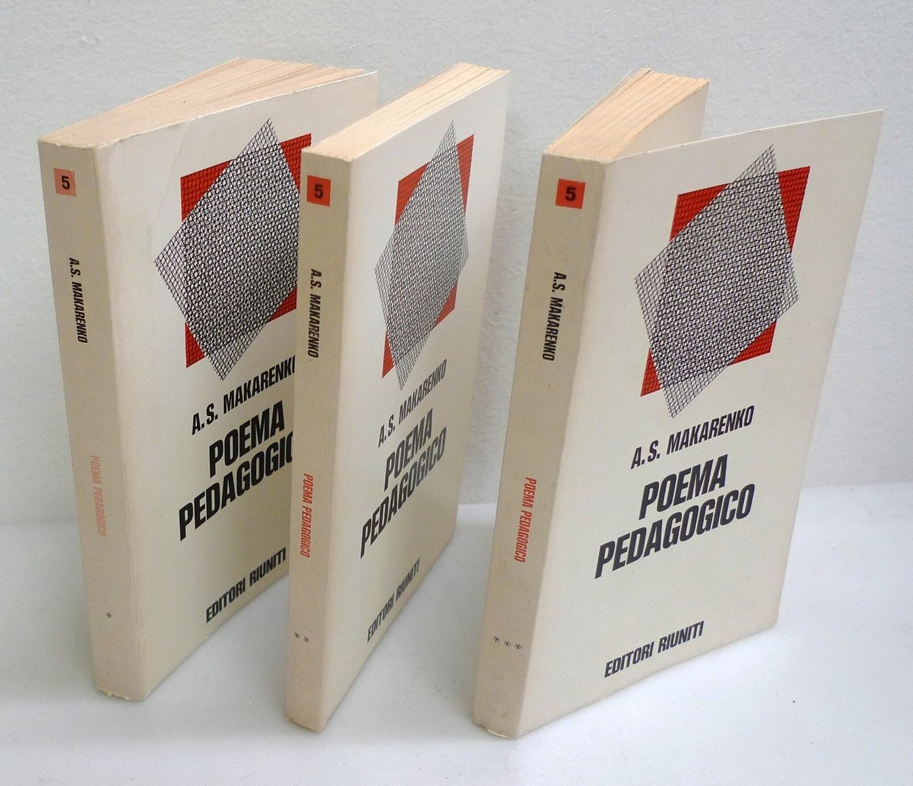 Makarenko,POEMA PEDAGOGICO,3 voll.1971 Ed.Riuniti[scuola,pedagogia,comunismo