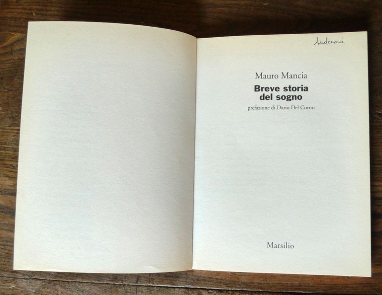 Mancia,BREVE STORIA DEL SOGNO/SONNO & SOGNO,1996-98 Marsilio/Laterza[psicologia | Immagine Gallery 7