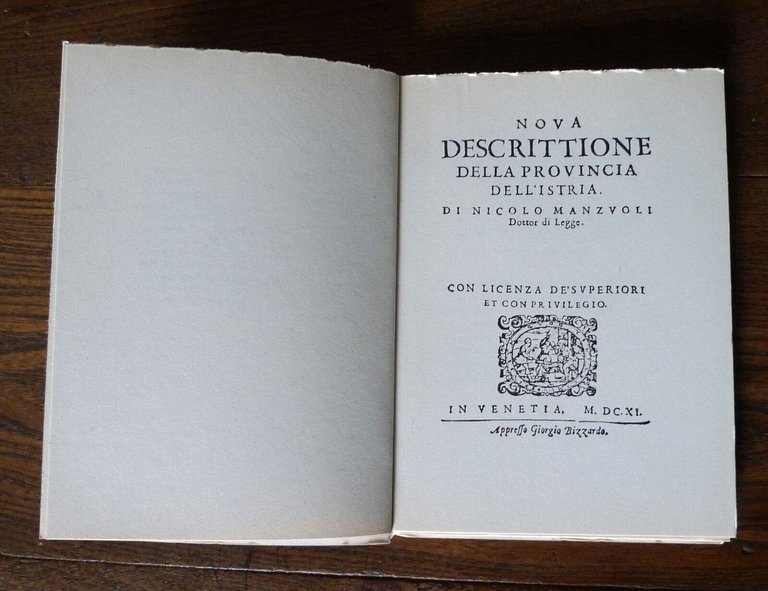 Manzuoli,NOVA DESCRITTIONE DELLA PROVINCIA DELL'ISTRIA(1611),1979 Forni[storia