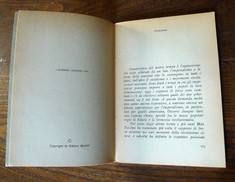 Mao Tse-Dun,TIGRI DI CARTA.Scritti sull'imperialismo,1959 Ed.Riuniti[Tse-tung