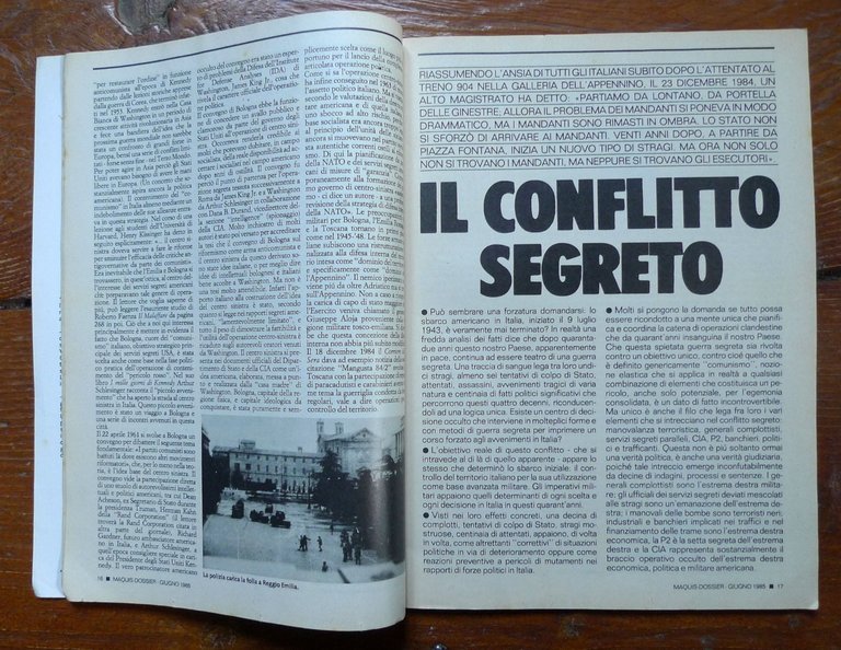 MAQUIS DOSSIER n.2 1985.ITALIA:IL CONFLITTO SEGRETO[stragi,P2,servizi segreti | Immagine Gallery 4