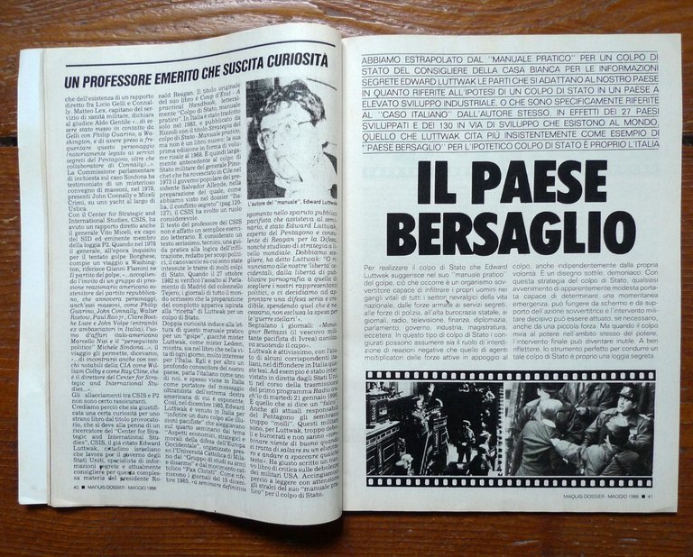 MAQUIS DOSSIER n.3 1986.IL COLPO DI STATO PERMANENTE[massoneria,P2,Calvi,Gelli | Immagine Gallery 4