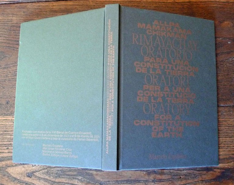 Marcelo Exposito,ORATORY FOR A CONSTITUTION OF THE EARTH,2023[libro artista