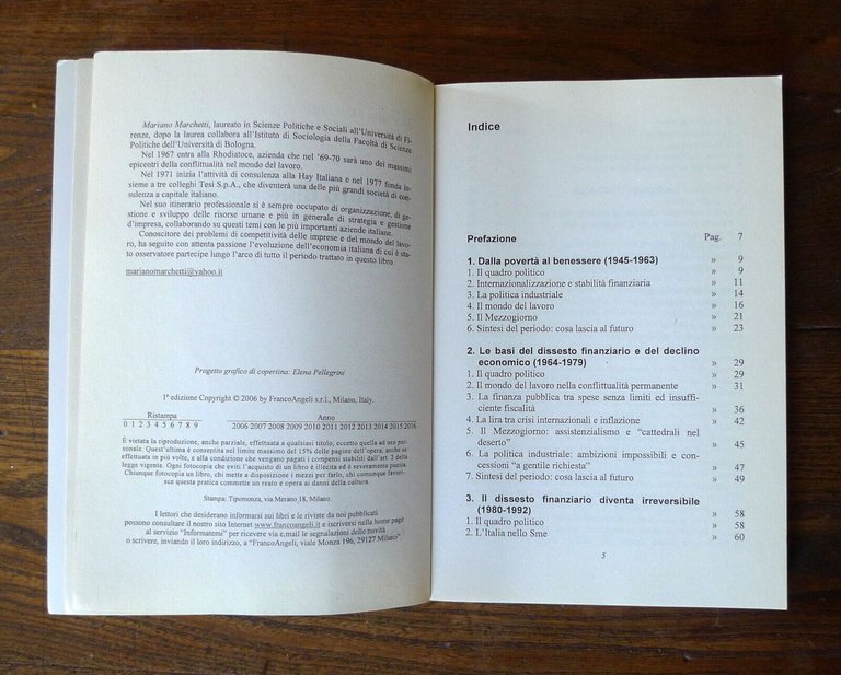 Marchetti,IL FUTURO DIMENTICATO.L'economia italiana anni'60 ad oggi,FrancoAngeli