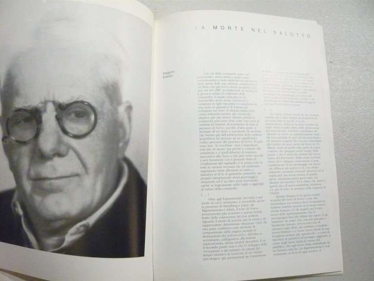 Marco Bernardi,Gianrico Tedeschi ne LA RIGENERAZIONE di Italo Svevo, 1991[Teatro