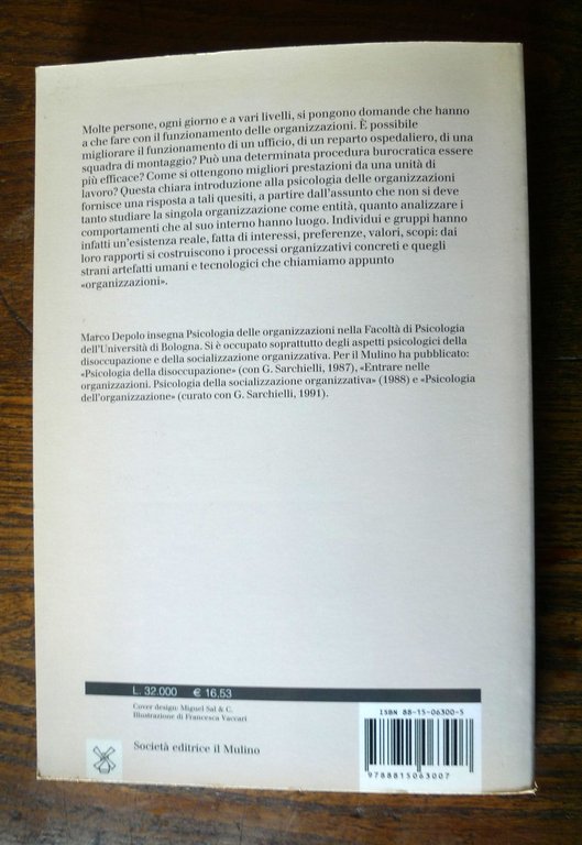 Marco Depolo,PSICOLOGIA DELLE ORGANIZZAZIONI,1998 il Mulino | Immagine Gallery 2
