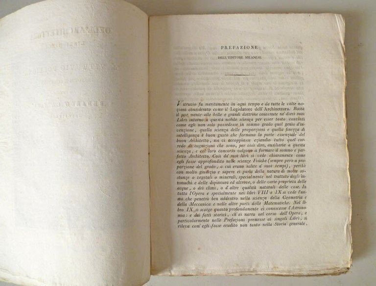 Marco Vitruvio Pollione,DELL'ARCHITETTURA.LIBRI DIECI,1832 Dozio[storia,Galiani