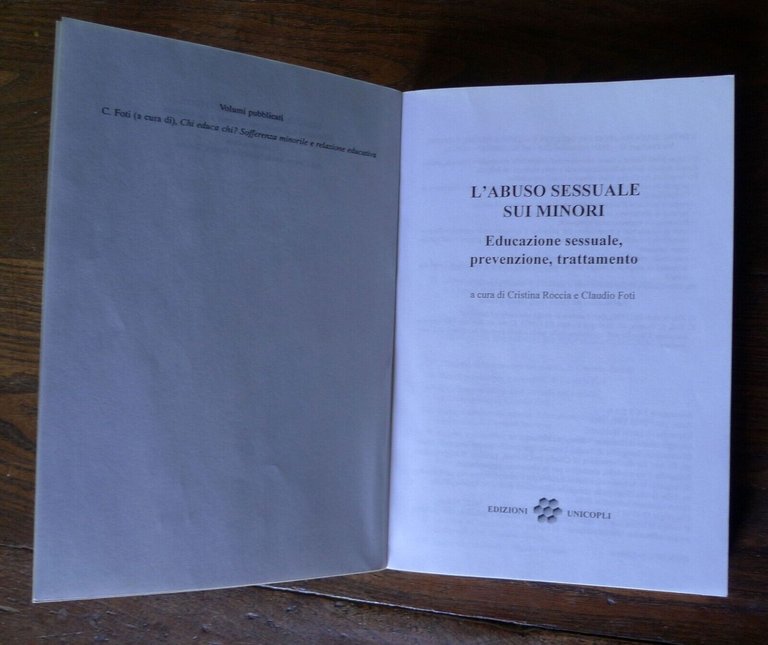 Mariani,L'ALUNNO VULNERABILE/Roccia,Foti,L'ABUSO SESSUALE SUI MINORI'93 UNICOPLI