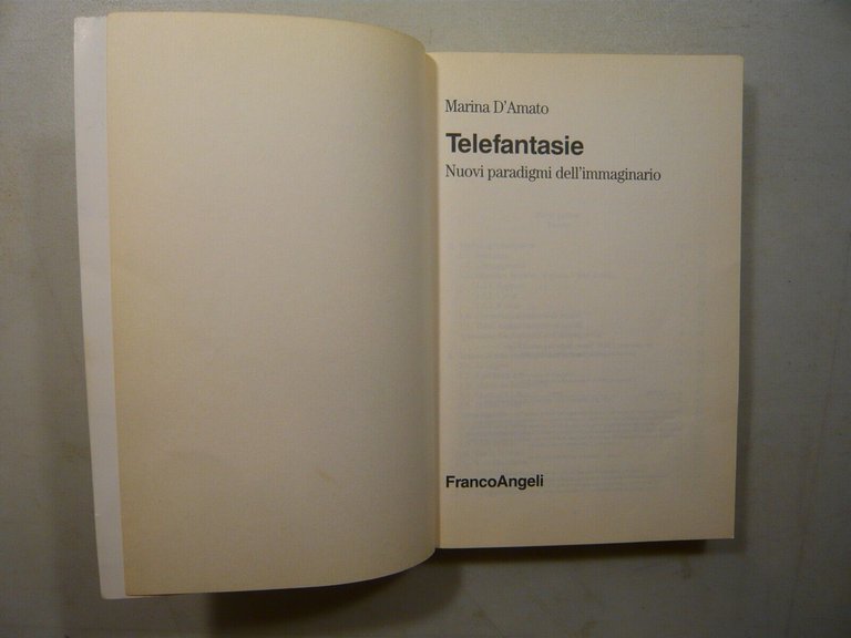 Marina D’Amato,TELEFANTASIE Nuovi paradigmi dell’immaginario,Franco Angeli 2017