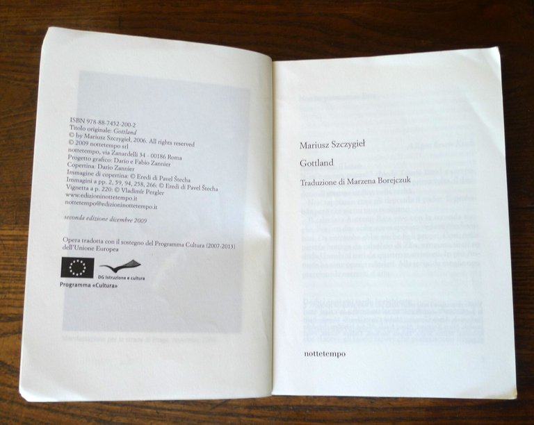 Marius Szczygiel,GOTTLAND,2009 nottetempo[storia Cecoslovacchia