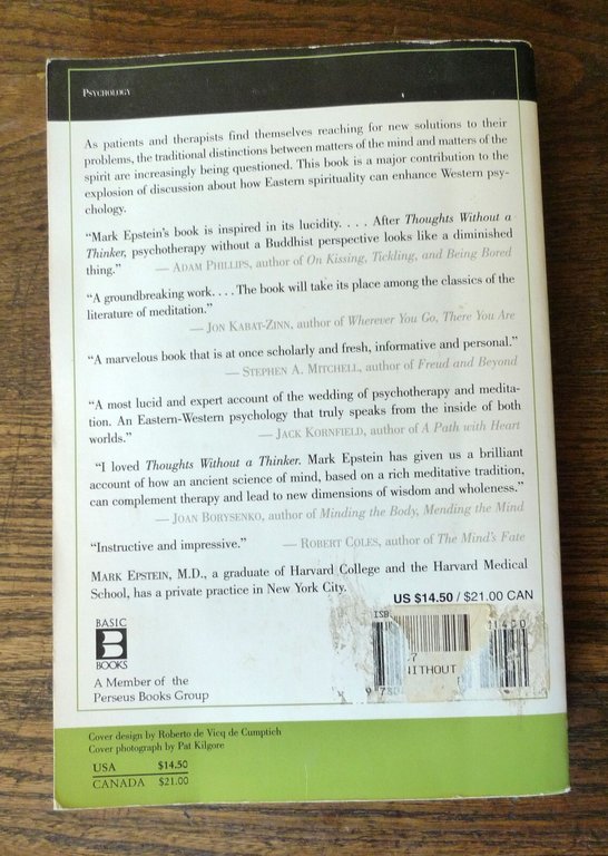 Mark Epstein,THOUGHTS WITHOUR A THINKER,1995[psicoterapia,buddismo