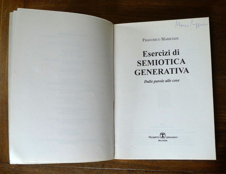 Marsciani,ELEMENTI DI SEMIOTICA GENERATIVA+ESERCIZI,1991-99 Progetto Leonardo