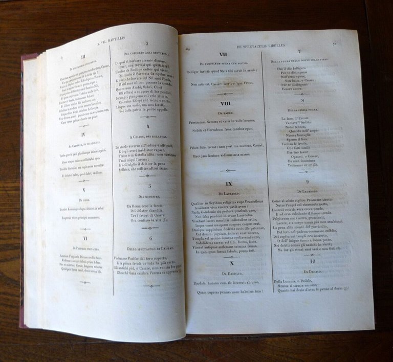 MARTIALIS EPIGRAMMATA.GLI EPIGRAMMI DI MARZIALE 1842 Antonelli[italiano/latino
