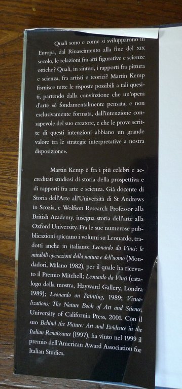 Martin Kemp,LA SCIENZA DELL'ARTE.Prospettiva e percezione visiva,2005 Giunti