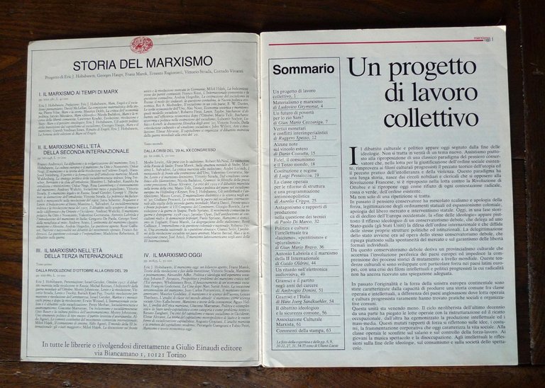 MARXISMO OGGI n.1 1987.RIVISTA BIMESTRALE DI CULTURA E POLITICA[Geymonat,Gramsci