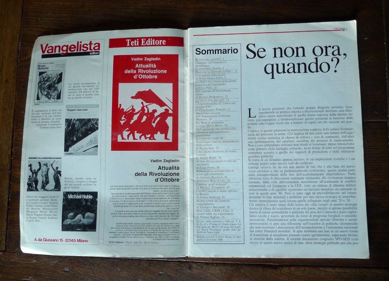 MARXISMO OGGI n.2 1988.RIVISTA BIMESTRALE DI CULTURA E POLITICA[FIAT,ENI