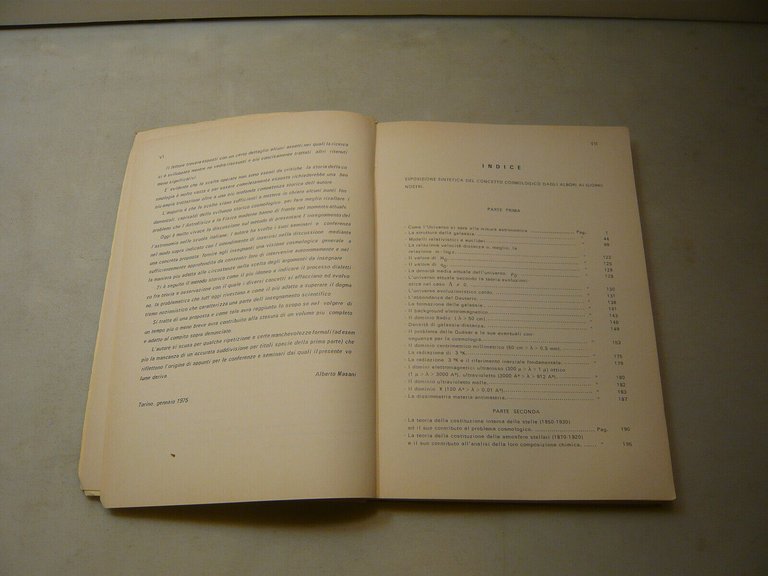 Masani,LINEAMENTO STORICO DELLA RICERCA COSMOLOGICA,Torino,1975