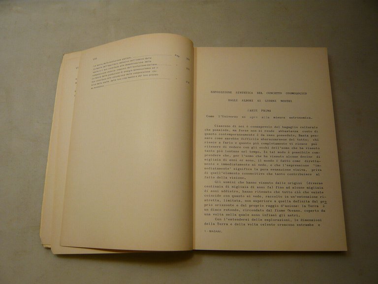 Masani,LINEAMENTO STORICO DELLA RICERCA COSMOLOGICA,Torino,1975
