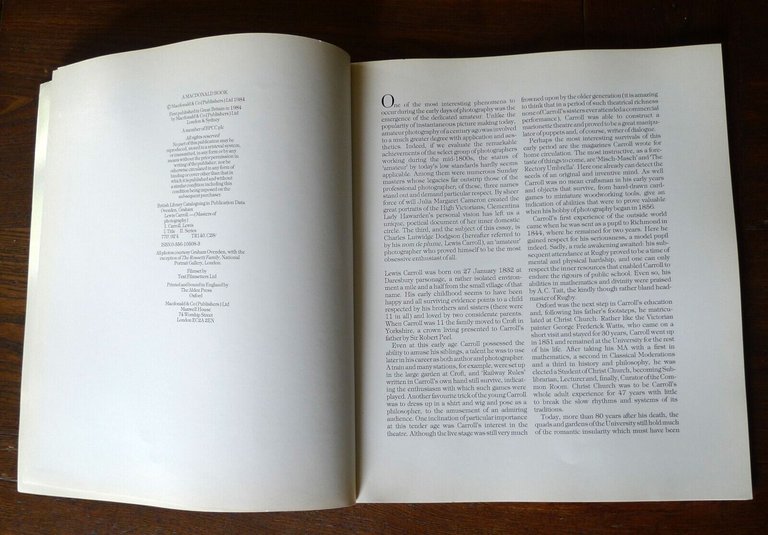 MASTERS OF PHOTOGRAPHY.LEWIS CARROLL,1984 Macdonald[FOTOGRAFIA